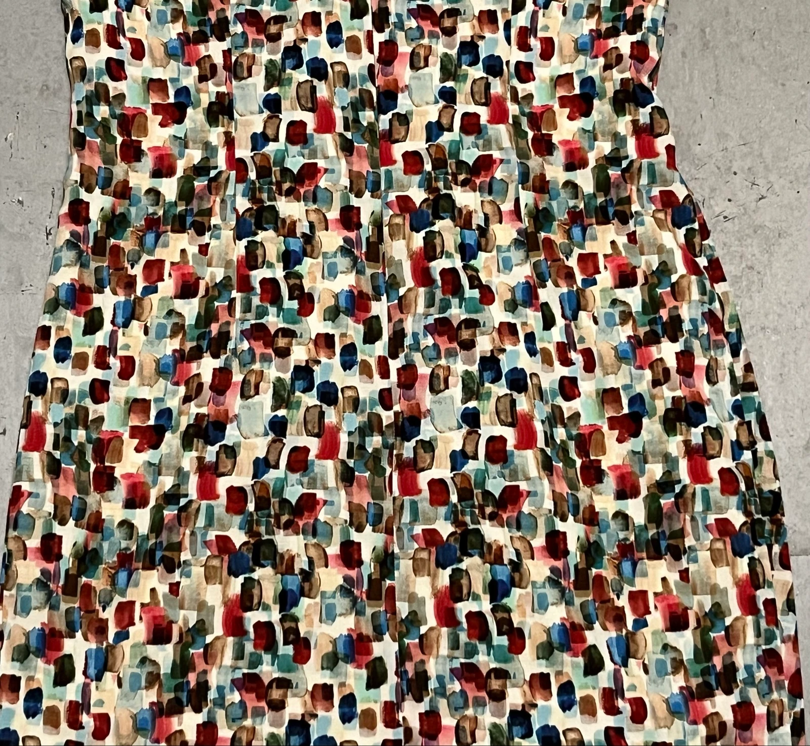 Vestido crepe estampado multicolor  – photo 14